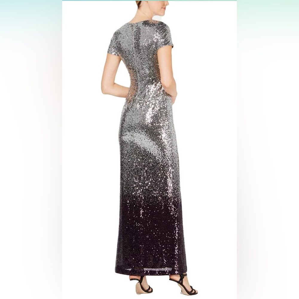 Calvin Klein Womens Evening Dress Silver